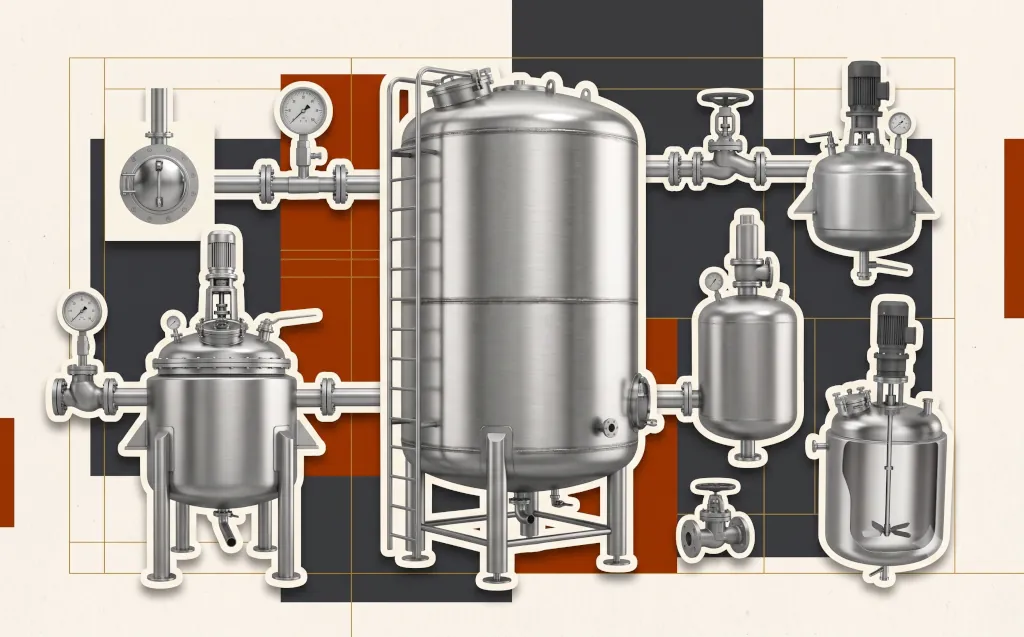 Stainless steel tanks and reactors
