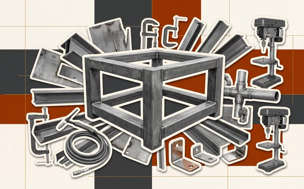 Custom fabricated steel frames and components