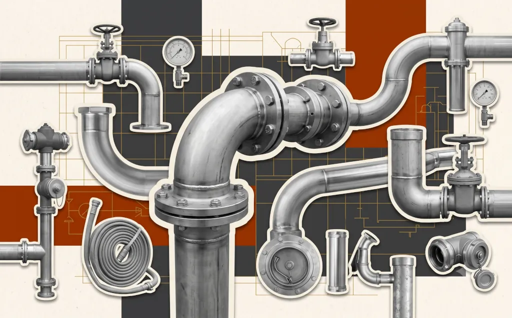 Industrial pipelines, valves, and fire hydrant equipment