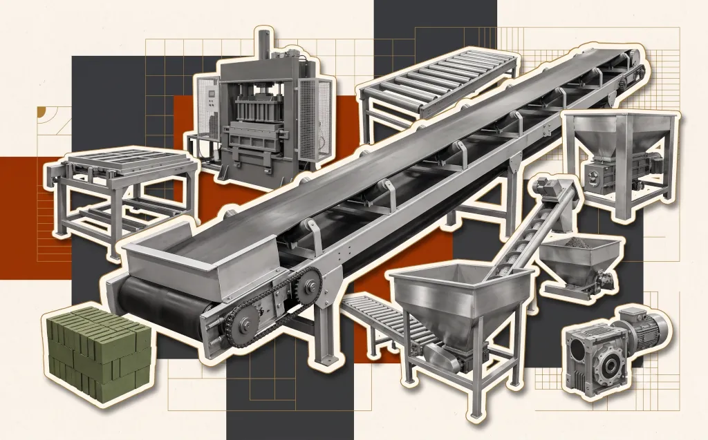 Industrial conveyors and brick-making machinery